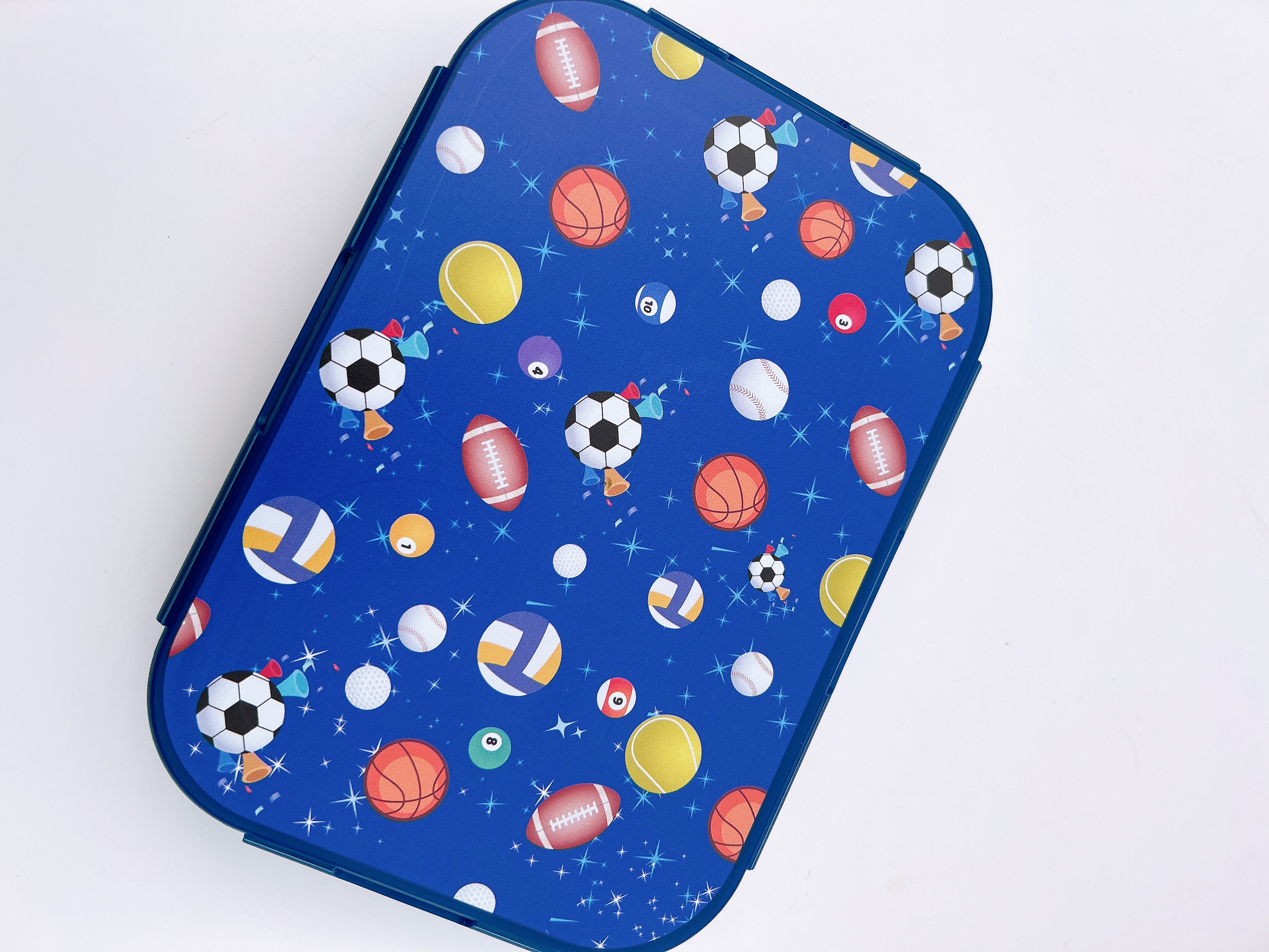 Pop Up Collapsible Sports Childrens Bento 2 Compartment Lunch Box