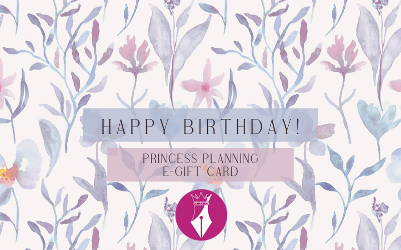 Happy Birthday EGift Card Flowers Watercolour Gift Voucher
