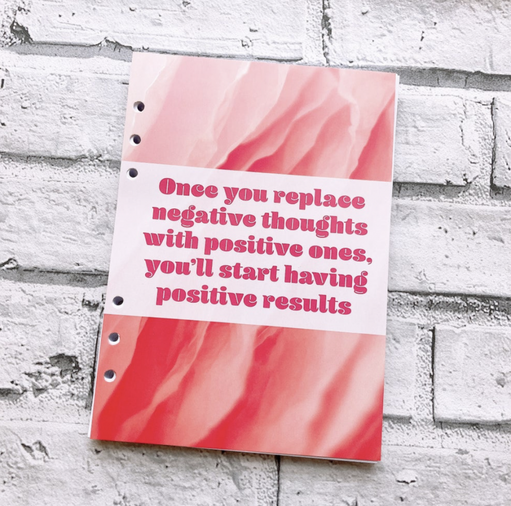 Grande Food Diary Planner Insert Once You Replace Negative Thoughts