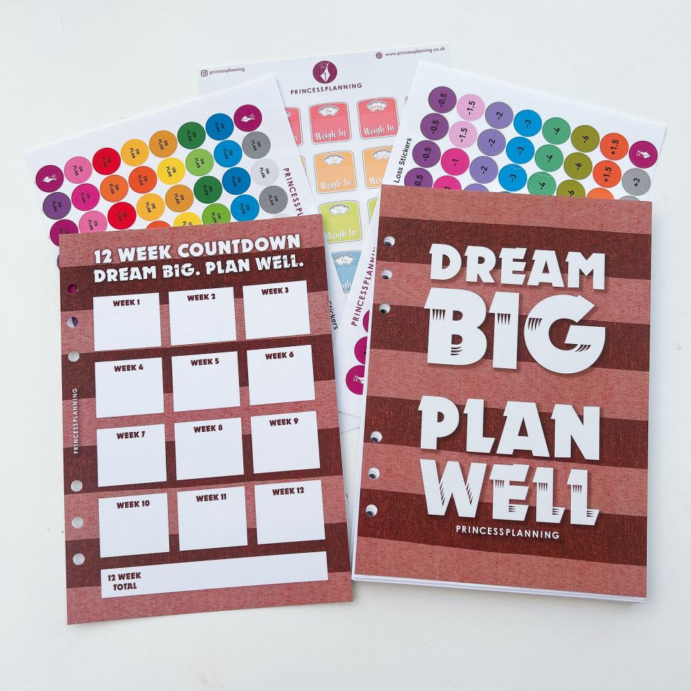 Grande 12 Week Planner Refill Food Diary Bundle - Dream Big Plan Well Grande 12 Week Planner Refill Food Diary Bundle - Dream Big Plan Well