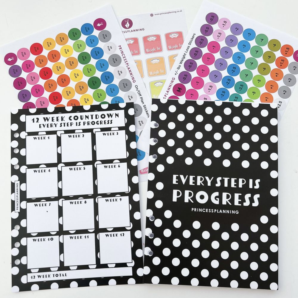 Grande 12 Week Planner Refill Food Diary Bundle - Every Step is Progress Grande 12 Week Planner Refill Food Diary Bundle - Every Step is Progress