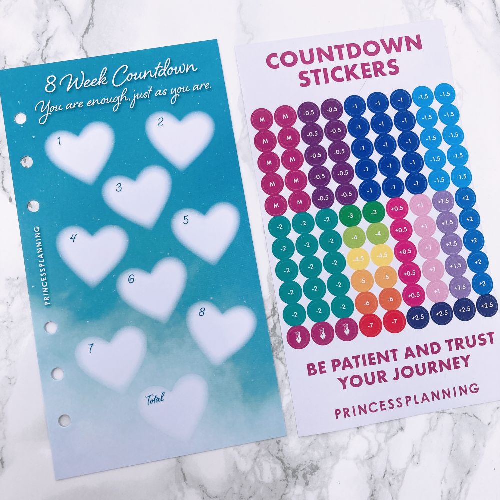 Petite Planner 8 week countdown insert - You are enough just as you are