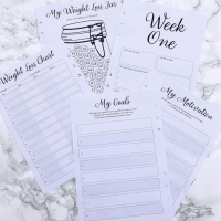 Grande Food Diary Planner Insert - Stay Pawsitive