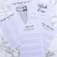 Grande 12 Week Planner Refill Food Diary Bundle -A Flower Does Not Compete