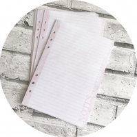 Grande Pink Marble Lined Note Paper Planner Insert