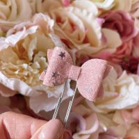 Pink Glitter Sparkly Bow planner clip