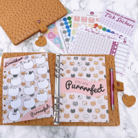 Grande Holly Honeycomb Ostrich Fully Loaded Food Diary Planner Purrrfect 