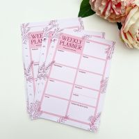 Grande Pink Floral Weekly Planning Inserts Refill