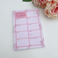 Pink Floral  Weekly Planner Pad A5 