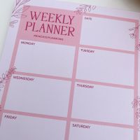 Pink Floral  Weekly Planner Pad A5 