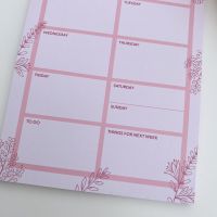 Pink Floral  Weekly Planner Pad A5 