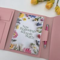 Pink Blush Bundle Portfolio Planner Cover Food Diary- New Beginnings 