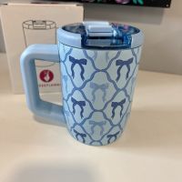 Blue Bow Reusable Insulated Travel Coffee Cup Mug 450ml