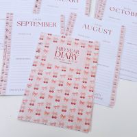 Grande Mid Year / Academic Pink Cherry Bow Dated Diary 26/27 Insert