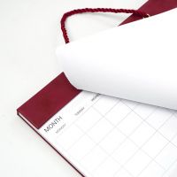 A4 Oxblood Luxe Weekly Family Planner Notepad Hanging/Desktop 
