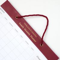 A4 Oxblood Luxe Weekly Family Planner Notepad Hanging/Desktop 