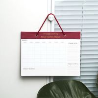 A4 Oxblood Luxe Weekly Family Planner Notepad Hanging/Desktop 