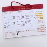 A4 Oxblood Luxe Weekly Family Planner Notepad Hanging/Desktop 