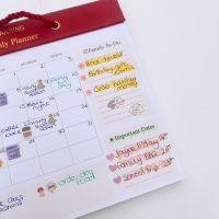 A4 Oxblood Luxe Weekly Family Planner Notepad Hanging/Desktop 