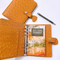 Petite Mid Year Earthy Tones Dated Diary 26/27- Mustard Ostrich 