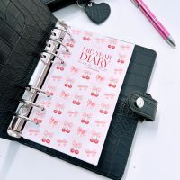 Petite Mid Year Cherry Dated Diary 26/27 Bundle Black Croco 