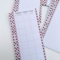 Petite Planner -Ladybird Bundle of Inserts - Shopping List  Things To Do  Note Paper and Weekly Meal Planner
