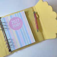 Grande 2027 Pastel Rainbow Dated Diary Lemon Scallop Planner Bundle 