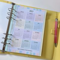 Grande 2027 Pastel Rainbow Dated Diary Lemon Scallop Planner Bundle 