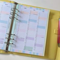 Grande 2027 Pastel Rainbow Dated Diary Lemon Scallop Planner Bundle 