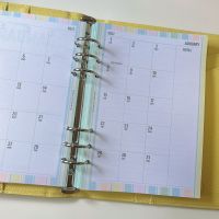 Grande 2027 Pastel Rainbow Dated Diary Lemon Scallop Planner Bundle 