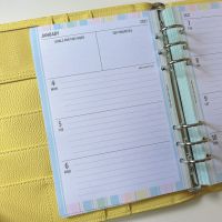 Grande 2027 Pastel Rainbow Dated Diary Lemon Scallop Planner Bundle 