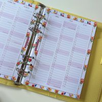 Grande 2027 Floral Dated Diary Lemon Scallop Planner Bundle 