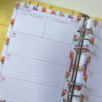 Grande 2027 Floral Dated Diary Lemon Scallop Planner Bundle 