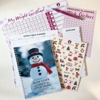 Christmas Spiral Food Diary Starter Bundle  Snowman 