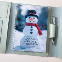 Sage Green Bundle Portfolio Planner Cover - Snowman Christmas 