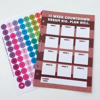 Grande 12 Week Planner Refill Food Diary Bundle - Dream Big Plan Well 