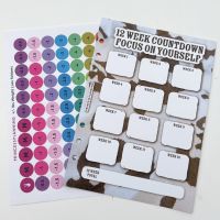 Grande 12 Week Planner Refill Food Diary Bundle - Focus on Yourself 