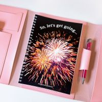 Pink Blush Bundle Portfolio Planner Cover Food Diary -So Let s Get Going  