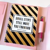 Pink Blush Bundle Portfolio Planner Cover Food Diary -Small Steps 