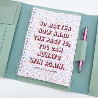 Sage Green Bundle Portfolio Planner Cover - No Matter How Hard The Past Is  