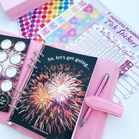 Grande Fully Loaded Food Diary Pink Premium Planner Bundle - So Let s Get Going 