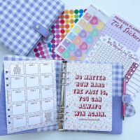 Grande Fully Loaded Food Diary Lilac Check Planner Bundle -No Matter How Hard Your Past