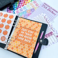 Grande Fully Loaded Food Diary Black Quilted Planner Bundle - Don t Look Back 