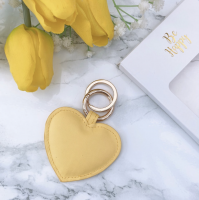 Sunshine Yellow  Today Is A New Day  Heart Keyring