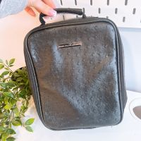 Brooke Black Ostrich Insulated Lunch Bag 