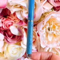 Beau Blue Ostrich Pen 
