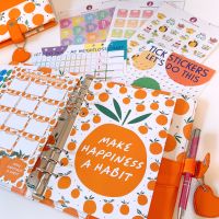 Grande Orange Themed Fully Loaded Food Diary Planner - Make Happiness A Habit