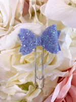 Lilac Sparkly Bow Planner Clip