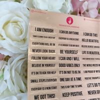 A5  Gold Foil Positive Quote Stickers