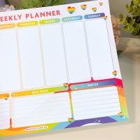 A4 Rainbow Weekly Planning Pad